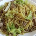 くまstar's cooksnap of when they made キャベツと豚肉の味噌パスタ.
