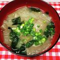 お魚キッチン's cooksnap of when they made 旦那が大好き♡芋がらのお味噌汁～.