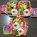 ryuchanまま's cooksnap of when they made キャラ弁＊簡単♪クリスマス雪だるま弁当.