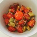 yokoyoko76's cooksnap of when they made アボカドサーモン丼.
