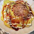 4児男子母さんの台所's cooksnap of when they made キャベツと豚バラでお好み焼き風.