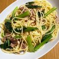 バンビーノ☆'s cooksnap of when they made 我が家の定番パスタ 小松菜ペペロンチーノ.