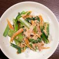 うにたろ's cooksnap of when they made レンジのみ！小松菜とツナのわさび醤油和え.