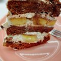Yokopops's cooksnap of when they made アメリカで★チョコバナナショートケーキ.