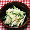 tokotann's cooksnap of when they made 鶏ささ身とキュウリのゴママヨ和え.
