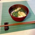 FGO☆'s cooksnap of when they made ほうれん草と卵と油揚げの味噌汁.
