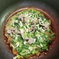natu彼方's cooksnap of when they made 豚肉と大根の葉☆チーズ入りチヂミ.