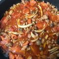 usahipiri's cooksnap of when they made トマト缶で！挽肉ときのこのトマトソース.