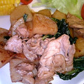blackcat862's cooksnap of when they made 豚肉と山芋のオイスターソース炒め.