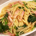 k☆mao's cooksnap of when they made 簡単！ベーコンとほうれん草の和風パスタ.