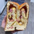 さわきり's cooksnap of when they made HBで食パン型ハムマヨロール.