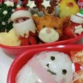 onami。's cooksnap of when they made 簡単 キャラ弁 おかず サンタウィンナー.