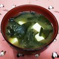 龍青空ママ's cooksnap of when they made 超簡単♬豆腐とわかめの味噌汁.