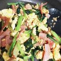 hitocchi's cooksnap of when they made 小松菜・卵・ベーコンのチャンプルー風.