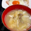 ルぴあ's cooksnap of when they made 減塩！くずし豆腐ときのこの味噌汁.