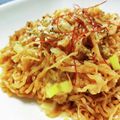 もしょママ's cooksnap of when they made 簡単カルボナーラ風?!釜玉チキンラーメン.