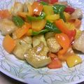 まゆみ0611's cooksnap of when they made 鶏肉のカラフルパプリカ炒め♪.