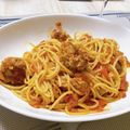 harupeeee's cooksnap of when they made 豚ひき肉の簡単ソーセージとトマトのパスタ.