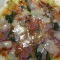 Yokchina's cooksnap of when they made 低糖質！オートミールでレンチンお手軽ピザ.