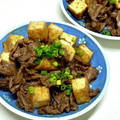 にきけん's cooksnap of when they made 牛肉と厚揚げの炒め物.