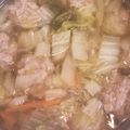 MEME72's cooksnap of when they made 簡単肉だんごの白菜はるさめスープ.