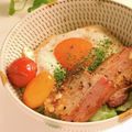 とのチャマ's cooksnap of when they made ■簡単♪ベーコンエッグキャベツ丼ぶり■.