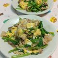 赤い電話's cooksnap of when they made ほうれん草と豚肉の卵炒め♪.