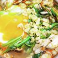 コロタイママ's cooksnap of when they made ヘルシー簡単　牡蠣キムチ鍋焼きうどん.