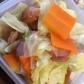 料理ニガテ系女子☆'s cooksnap of when they made 簡単！シャウエッセンとキャベツの白だし煮.