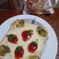 ひっこ's cooksnap of when they made ミニトマトが可愛いチーズトースト.