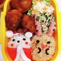 やーちゃんとシュシュ's cooksnap of when they made すみっコぐらしのクリスマスキャラ弁☆.