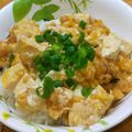 プルンバゴ's cooksnap of when they made お手軽☆お豆腐と天かすの卵とじ丼.