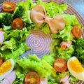 ☆こま's cooksnap of when they made X'mas☆子供も喜ぶ簡単リースサラダ.