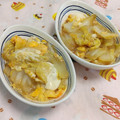 赤い電話's cooksnap of when they made 白菜と卵だけでもう一品！簡単白菜の卵とじ.