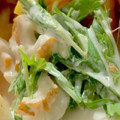 MULA's cooksnap of when they made たくあんと水菜のわさびマヨサラダ.