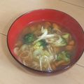 きらり流れ星's cooksnap of when they made 簡単！ブロッコリーと舞茸のお味噌汁.