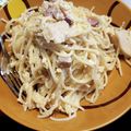 yuyuthi's cooksnap of when they made ベーコンエッグの♡和風MISOパスタ♡.