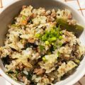 今市らぶ's cooksnap of when they made 冷やご飯で混ぜご飯☆小松菜と合い挽き肉.