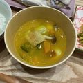 fl＊＊'s cooksnap of when they made かぼちゃと長葱だけの絶品お味噌汁♡.