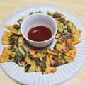 まる゜'s cooksnap of when they made 米粉のニラチーズチヂミ.