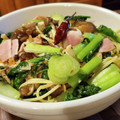 ダッフィーニーうに's cooksnap of when they made きのことベーコンと小松菜の和風パスタ.