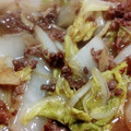 aiaiiwashi's cooksnap of when they made 白菜と牛ひき肉の炒め物（和風だし仕立て）.