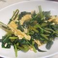 きらり流れ星's cooksnap of when they made 色鮮やかに！あした葉の卵炒め☆.