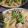 クック8W1QGA☆'s cooksnap of when they made 鶏とほうれん草のクリームパスタ.