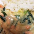ユニコ０４１４'s cooksnap of when they made 鮭とほうれん草のシチュー.