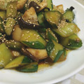 okapi☆☆'s cooksnap of when they made きゅうりとエリンギのにんにく炒め.