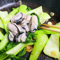 ♡マッキークッキング's cooksnap of when they made 牡蠣と青梗菜の中華風ペペロンチーノ.