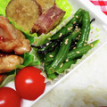 お魚キッチン's cooksnap of when they made レンジで簡単！いんげんの塩昆布和え☆弁当.
