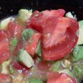 とんちっちねこ's cooksnap of when they made トマトとアボカドのレモンわさび醤油和え.
