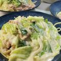 ｸﾏﾘｴ's cooksnap of when they made 牛乳☆豚バラ&春キャベツのクリームパスタ.